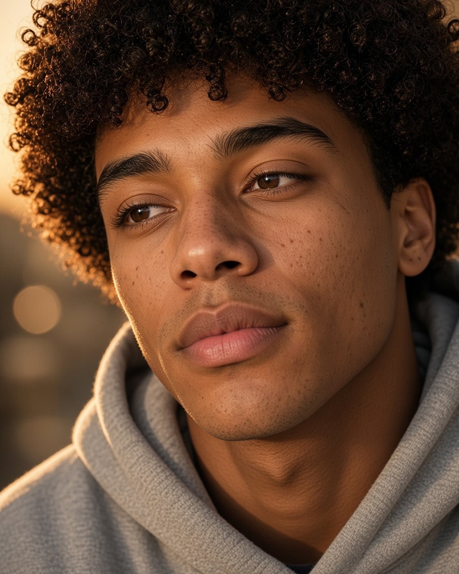 Studio-quality portrait created from a camera-roll selfie