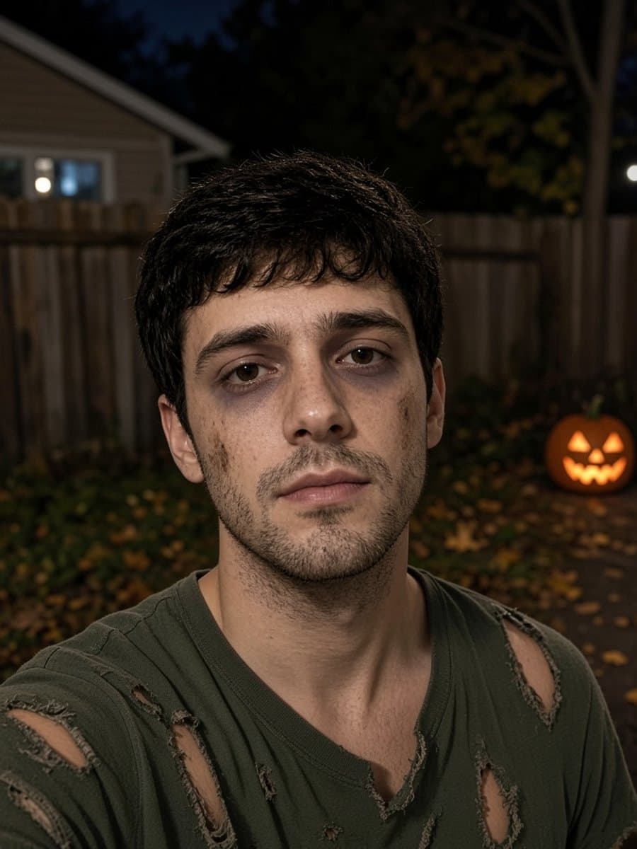 AI Halloween Zombie Prank Photo